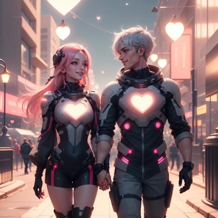 09649-3896228319-, cupidtech ,scifi, _light smile,_couple walking in the park, long hair , short hair ,glowing colored hair, glowing eyes,lookin.png